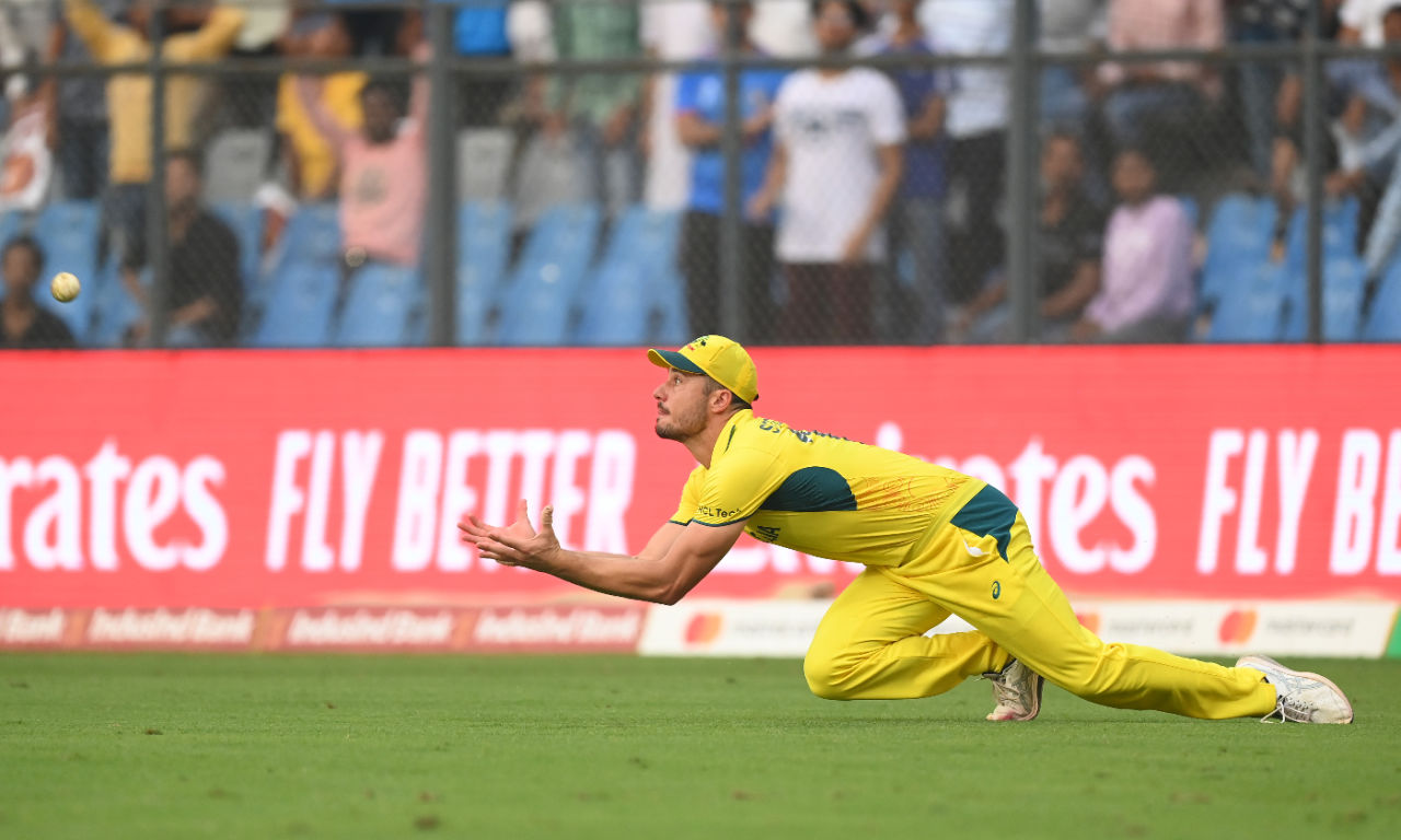 Marcus Stoinis had a splendid grab against Rashid Khan ruled not out on umpire's review, Afghanistan vs Australia, World Cup 2023, Mumbai, November 7, 2023