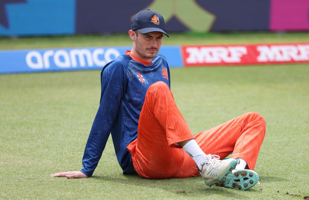 Scott Edwards in a pensive mood ahead of Netherlands' clash against England, England vs Netherlands, Men's ODI World Cup, Pune, November 8, 2023