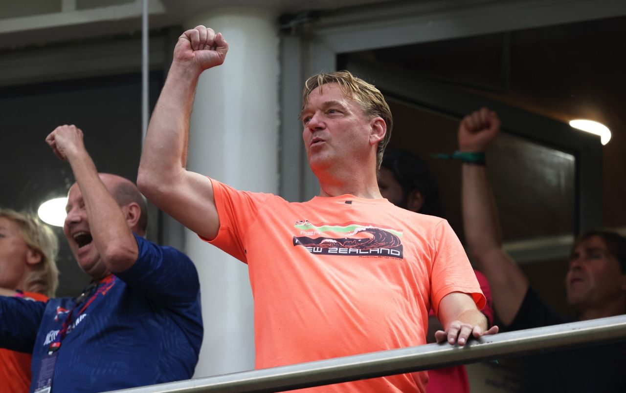 Tim de Leede enjoyed watching his son and the rest of his team play, England vs Netherlands, Men's ODI World Cup, Pune, November 8, 2023