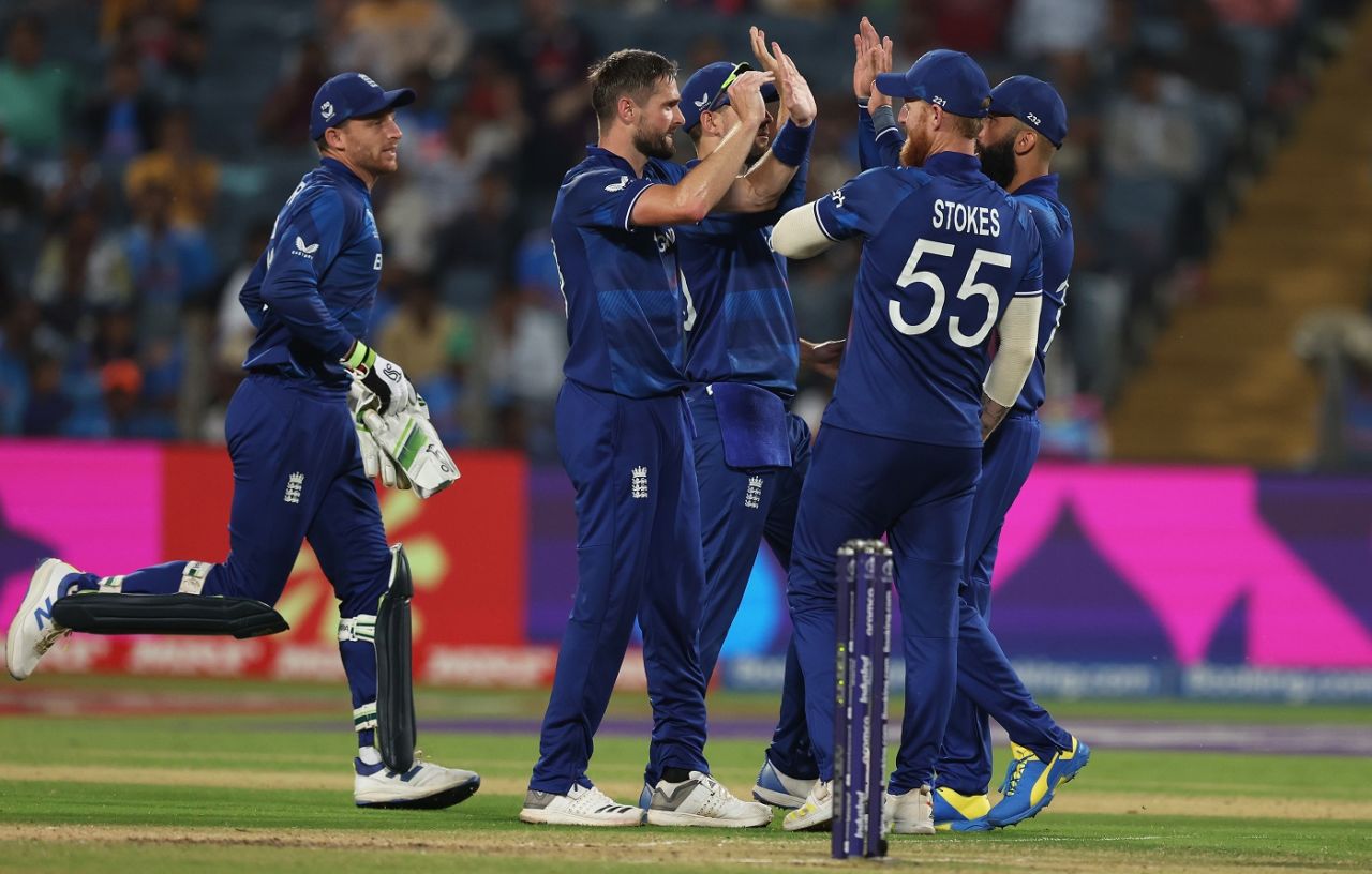Chris Woakes struck early to dismiss Max O'Dowd, England vs Netherlands, Men's ODI World Cup, Pune, November 8, 2023