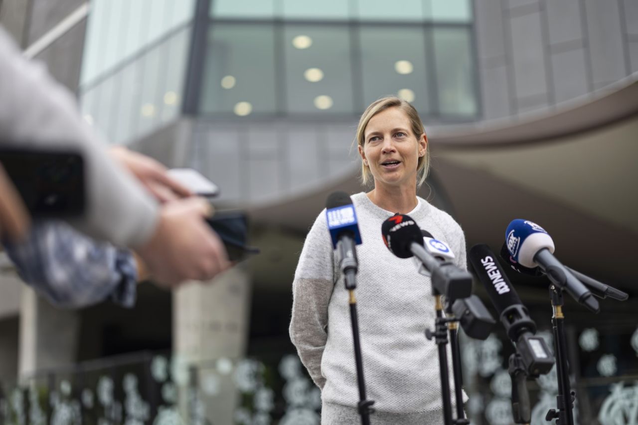 Meg Lanning announcing her retirement from international cricket