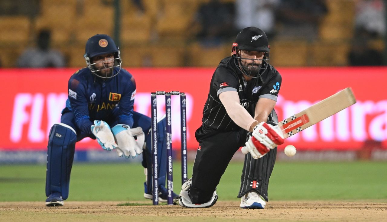 Daryl Mitchell notched up 43 off 31 balls, New Zealand vs Sri Lanka, World Cup 2023, Bengaluru, November 9, 2023