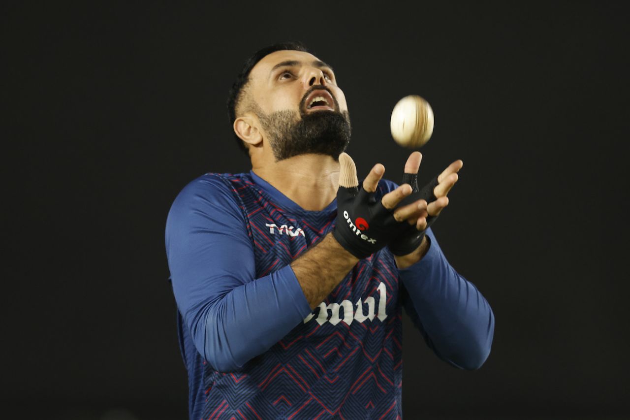 Catching's been a problem for Afghanistan - Mohammad Nabi tries to make sure he doesn't mess up in the last game
