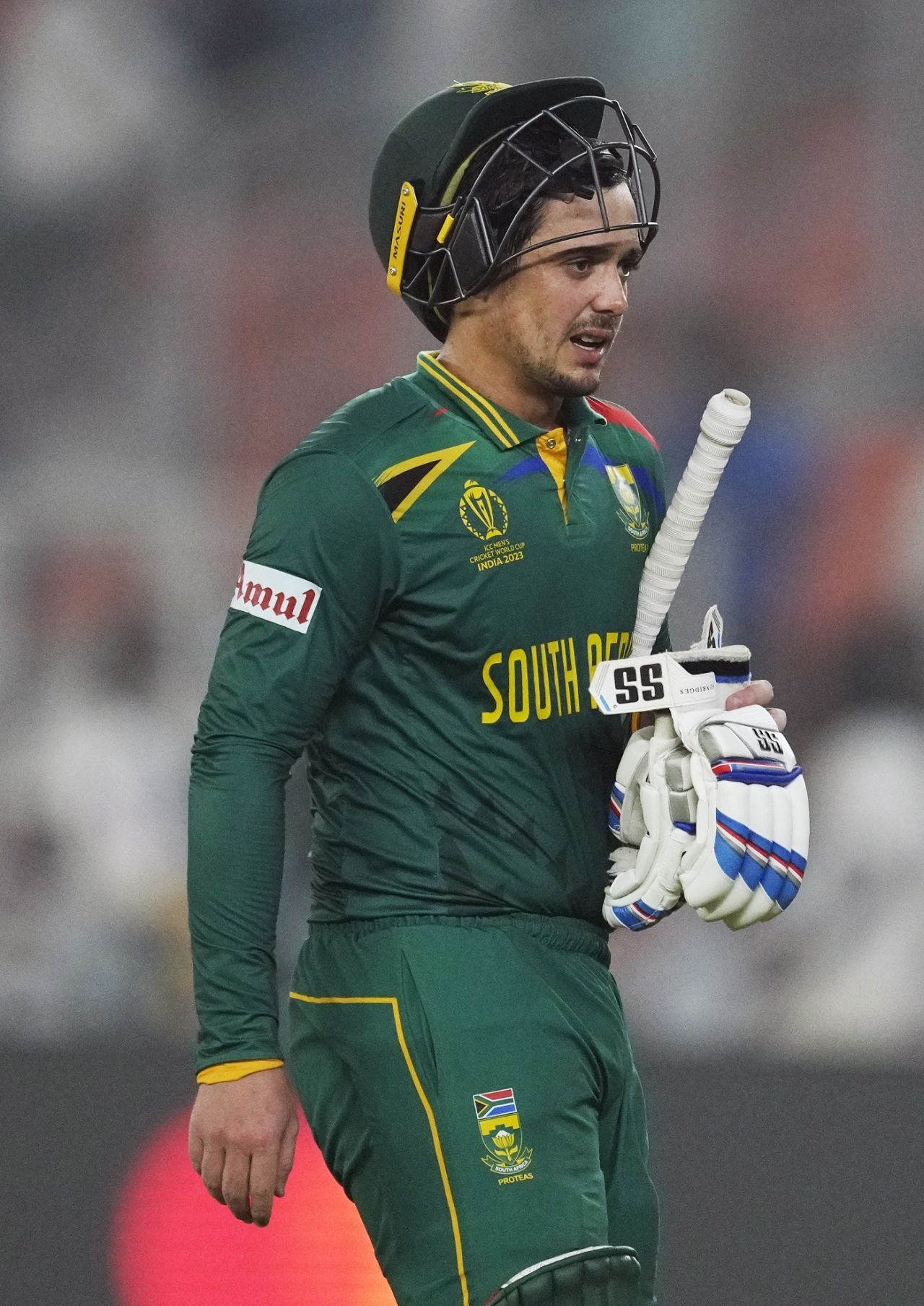 Quinton de Kock was done in by Mohammad Nabi's offspin, Afghanistan vs South Africa, World Cup, Ahmedabad, November 10, 2023