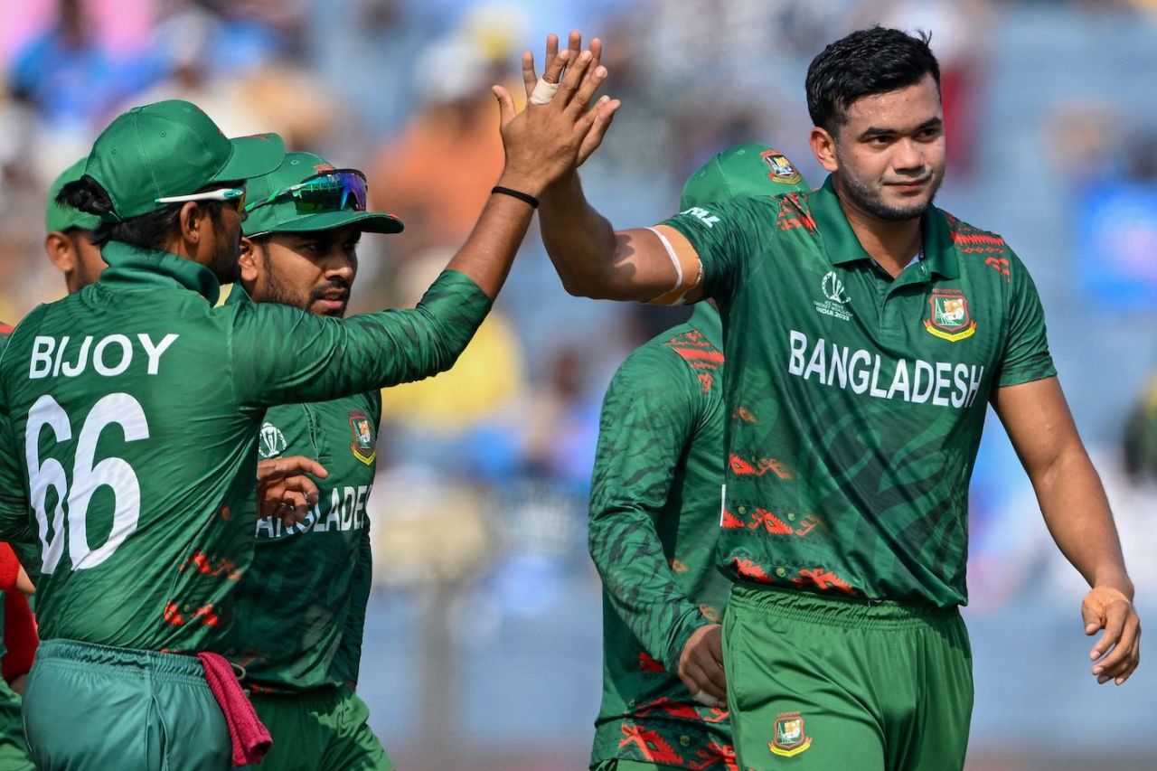 Taskin Ahmed struck in the third over, Australia vs Bangladesh, World Cup, Pune, November 11, 2023