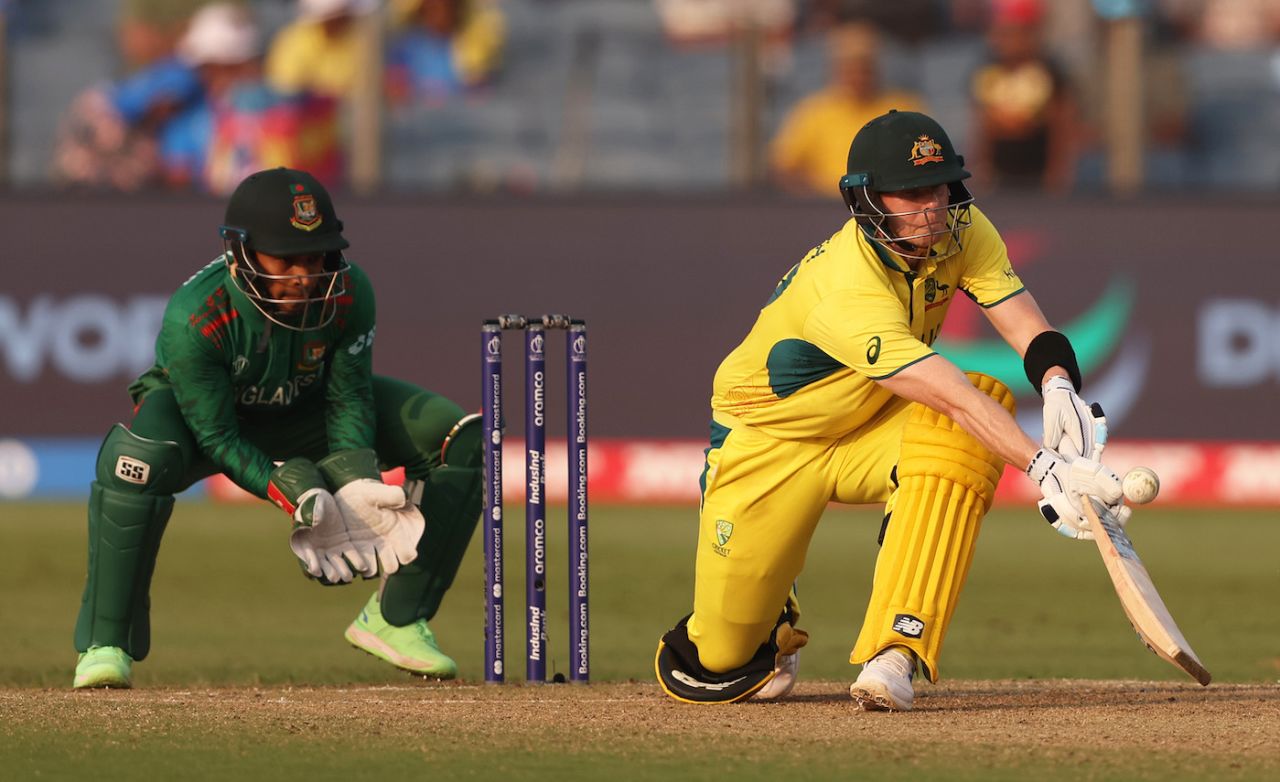 Steven Smith collected many singles and doubles behind square, Australia vs Bangladesh, Men's ODI World Cup, Pune, November 11, 2023