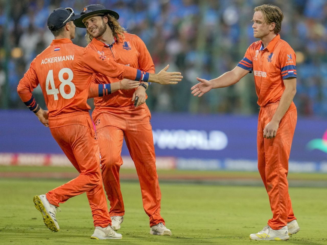 Bas de Leede finished with 2 for 82 in his ten, India vs Netherlands, Men's ODI World Cup, Bengaluru, November 12, 2023