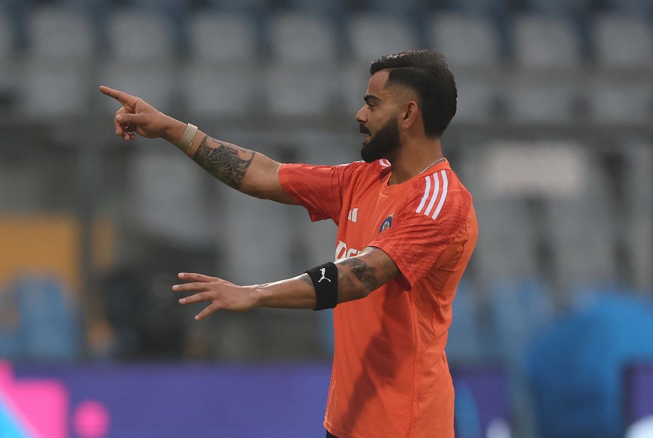 Virat Kohli takes part in India's training session, India vs New Zealand, World Cup 2023, 1st semi-final, November 14, 2023