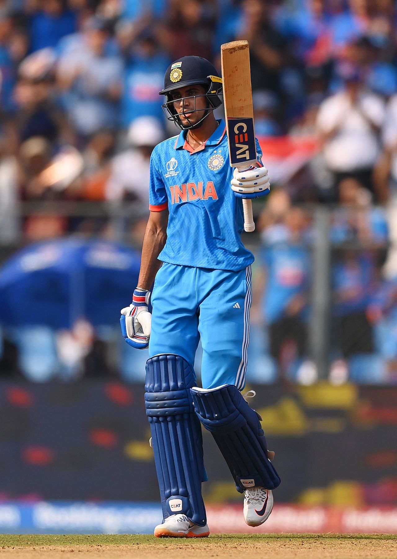 Shubman Gill scored a third fifty in his last four innings, India vs New Zealand, ICC Men's World Cup 2023, 1st semi-final, Mumbai, November 15, 2023