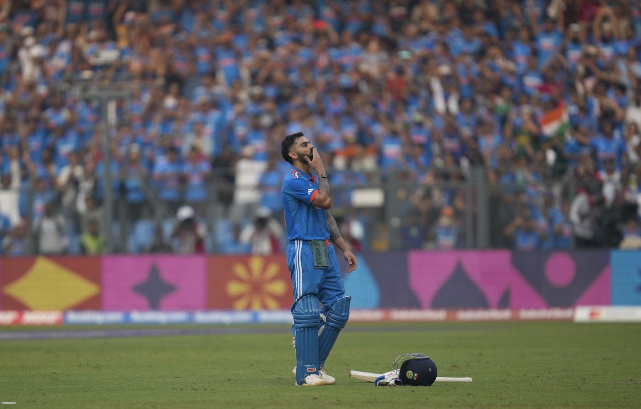 Virat Kohli took the spotlight in the World Cup semi-final, India vs New Zealand, ICC Men's World Cup 2023, 1st semi-final, Mumbai, November 15, 2023