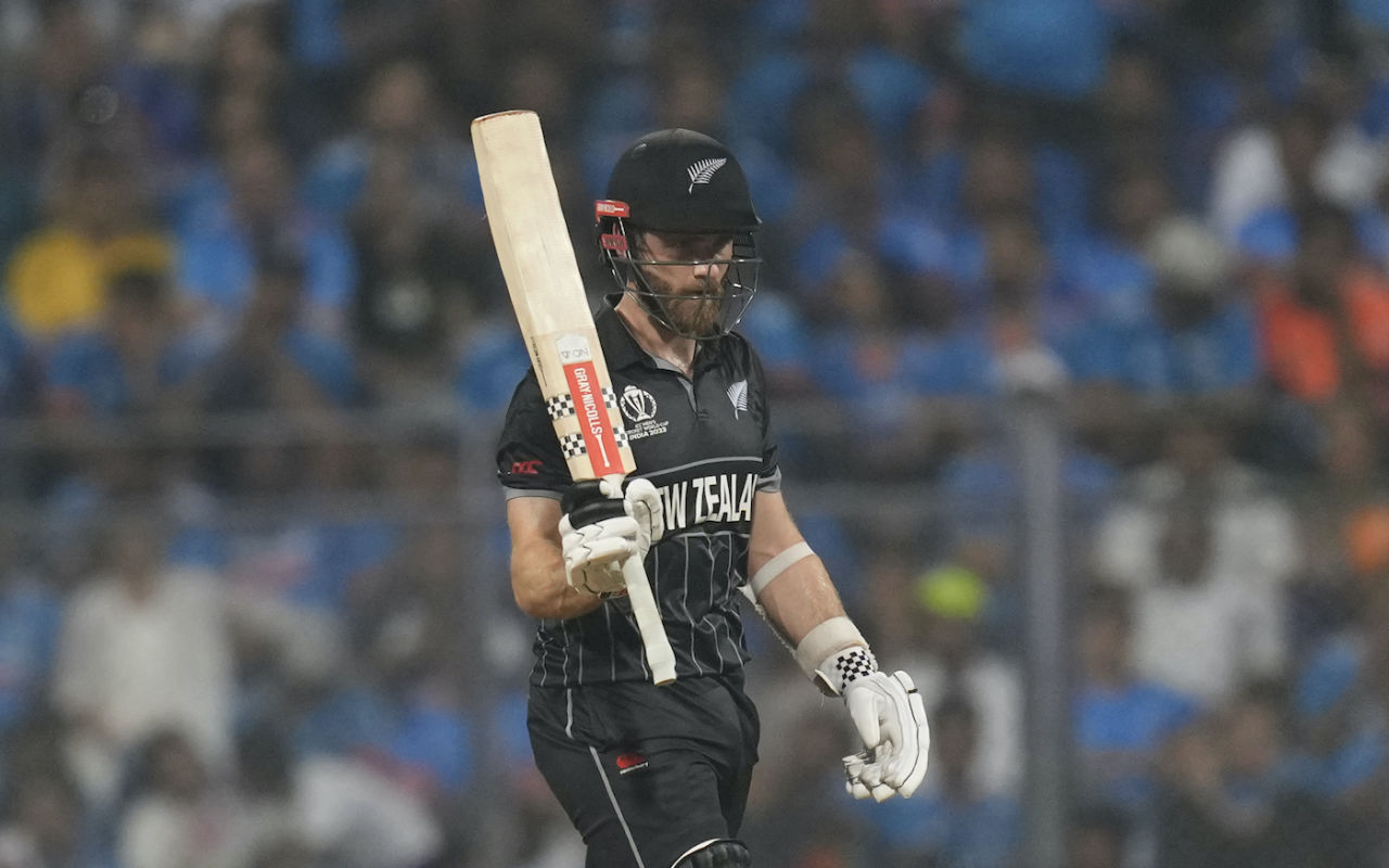 Kane Williamson got to fifty off 58 balls, India vs New Zealand, ICC Men's World Cup 2023, 1st semi-final, Mumbai, November 15, 2023