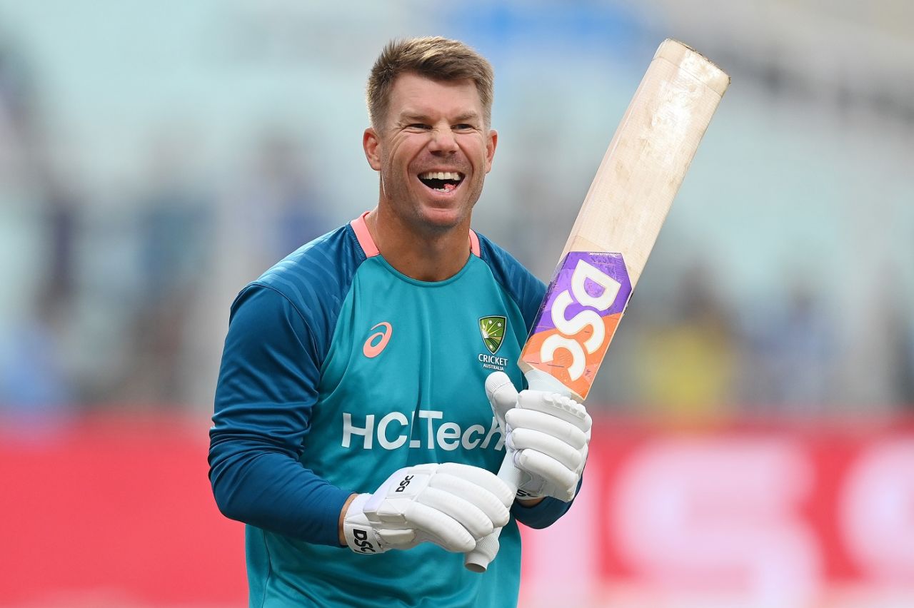 If David Warner is under pressure, he's certainly not showing it ahead of the second semi-final, Australia vs South Africa, Men's ODI World Cup, 2nd semi-final, Kolkata, November 16, 2023