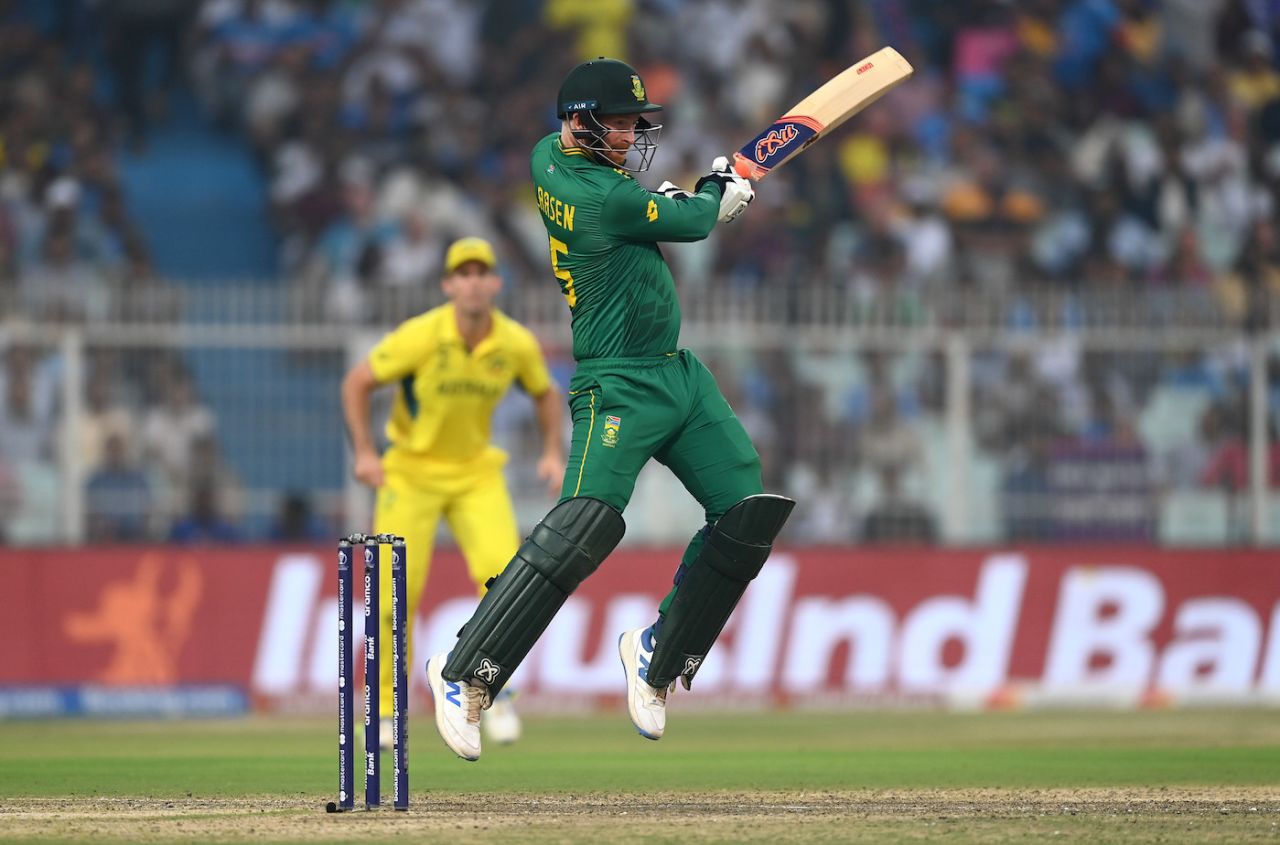 Heinrich Klaasen upped the ante once he had settled in, Australia vs South Africa, Men's ODI World Cup, 2nd semi-final, Kolkata, November 16, 2023