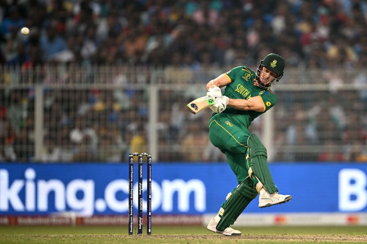 David Miller used the pull to good effect in his fighting knock, Australia vs South Africa, Men's ODI World Cup, 2nd semi-final, Kolkata, November 16, 2023