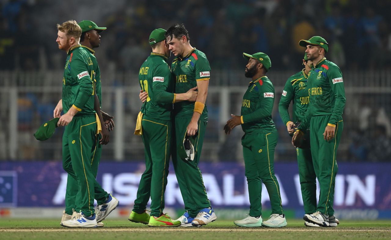 The South Africans were a disconsolate bunch at the end of it, Australia vs South Africa, ICC men's World Cup 2023, 2nd semi-final, Kolkata, November 16, 2023