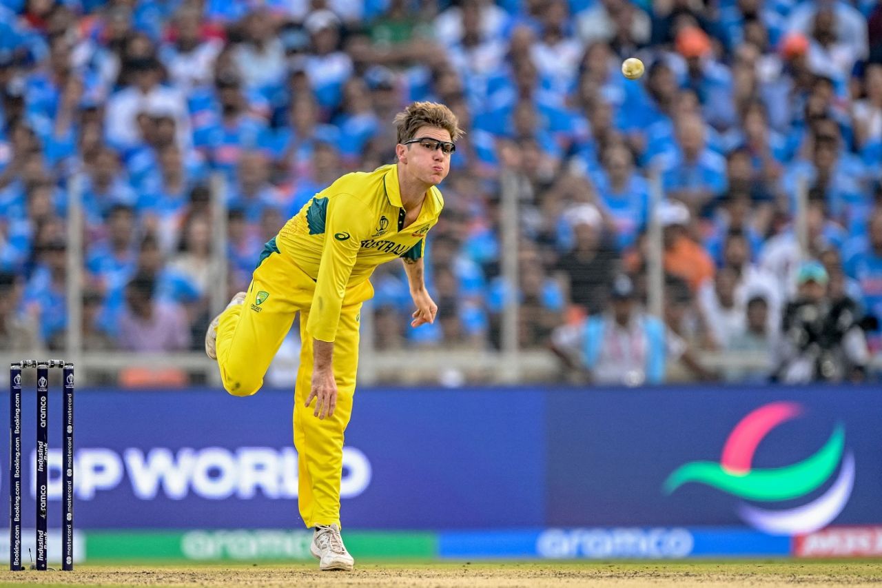 Adam Zampa extracted good purchase from the surface, India vs Australia, World Cup final, Ahmedabad, November 19, 2023