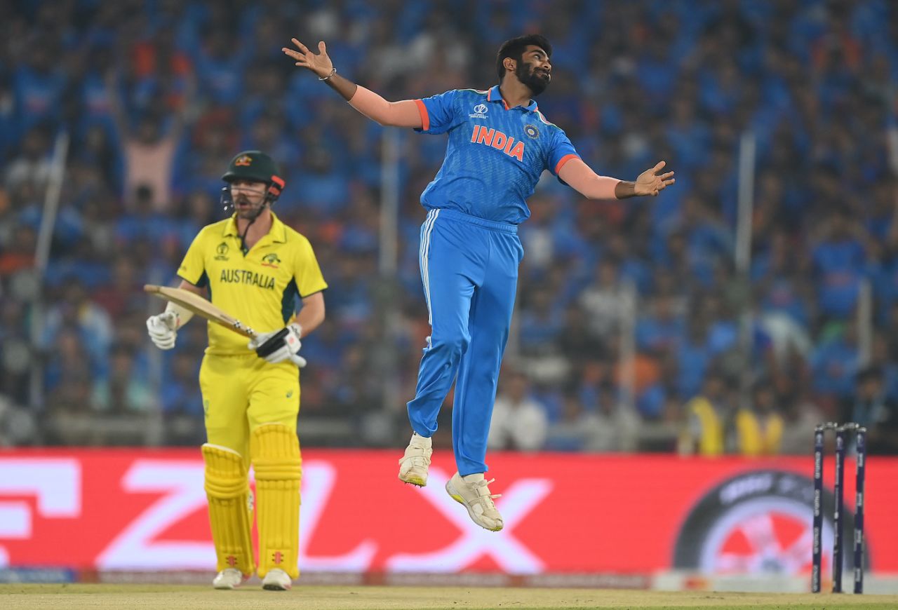 Jasprit Bumrah found David Warner's edge first ball but it went between first and second slip, India vs Australia, Men's ODI World Cup final, Ahmedabad, November 19, 2023
