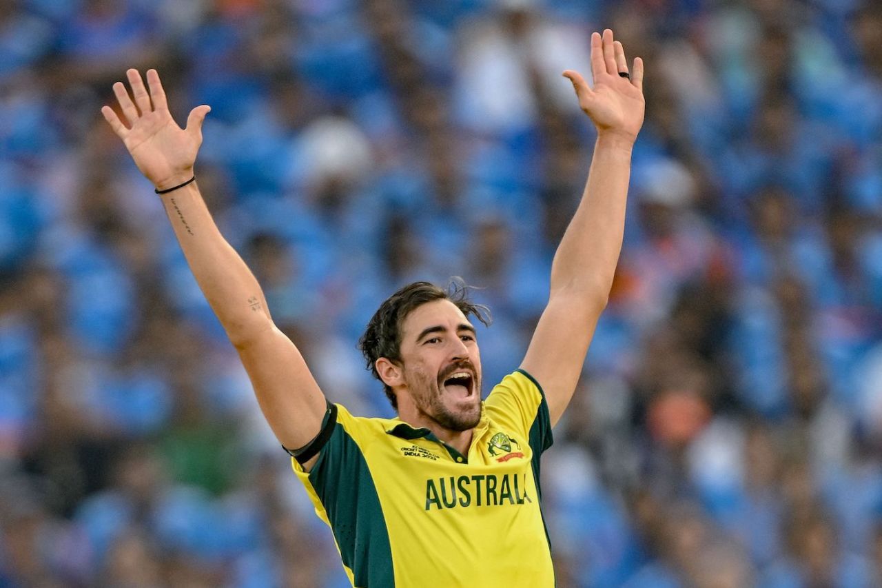 Mitchell Starc ended with 3 for 55, India vs Australia, Men's ODI World Cup final, Ahmedabad, November 19, 2023