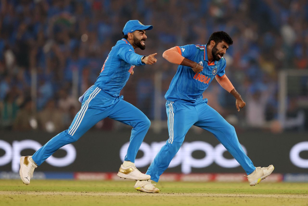Virat Kohli and Jasprit Bumrah made contributions with bat and ball respectively, India vs Australia, Men's ODI World Cup final, Ahmedabad, November 19, 2023