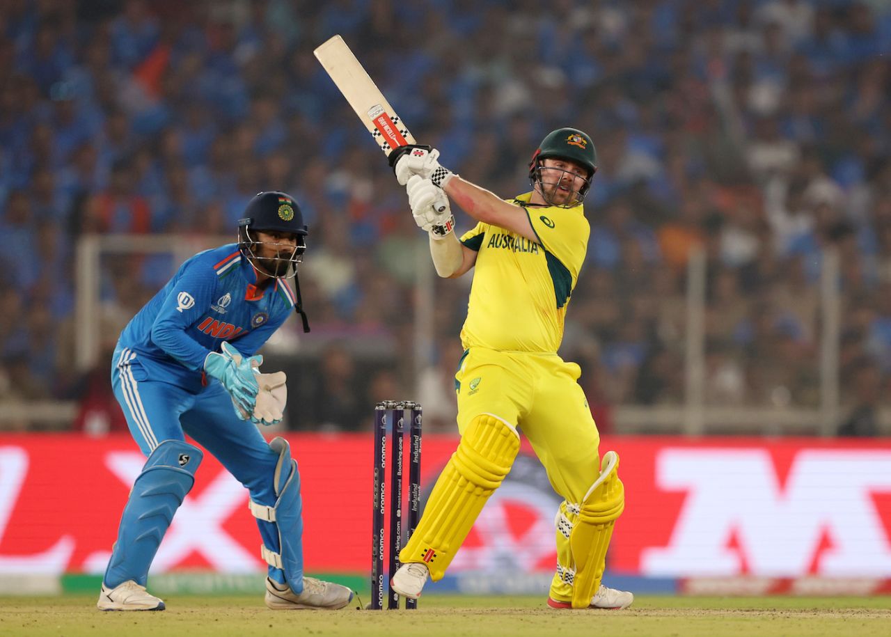 Travis Head was the only top-order batter to make it out of the powerplay, India vs Australia, Men's ODI World Cup final, Ahmedabad, November 19, 2023