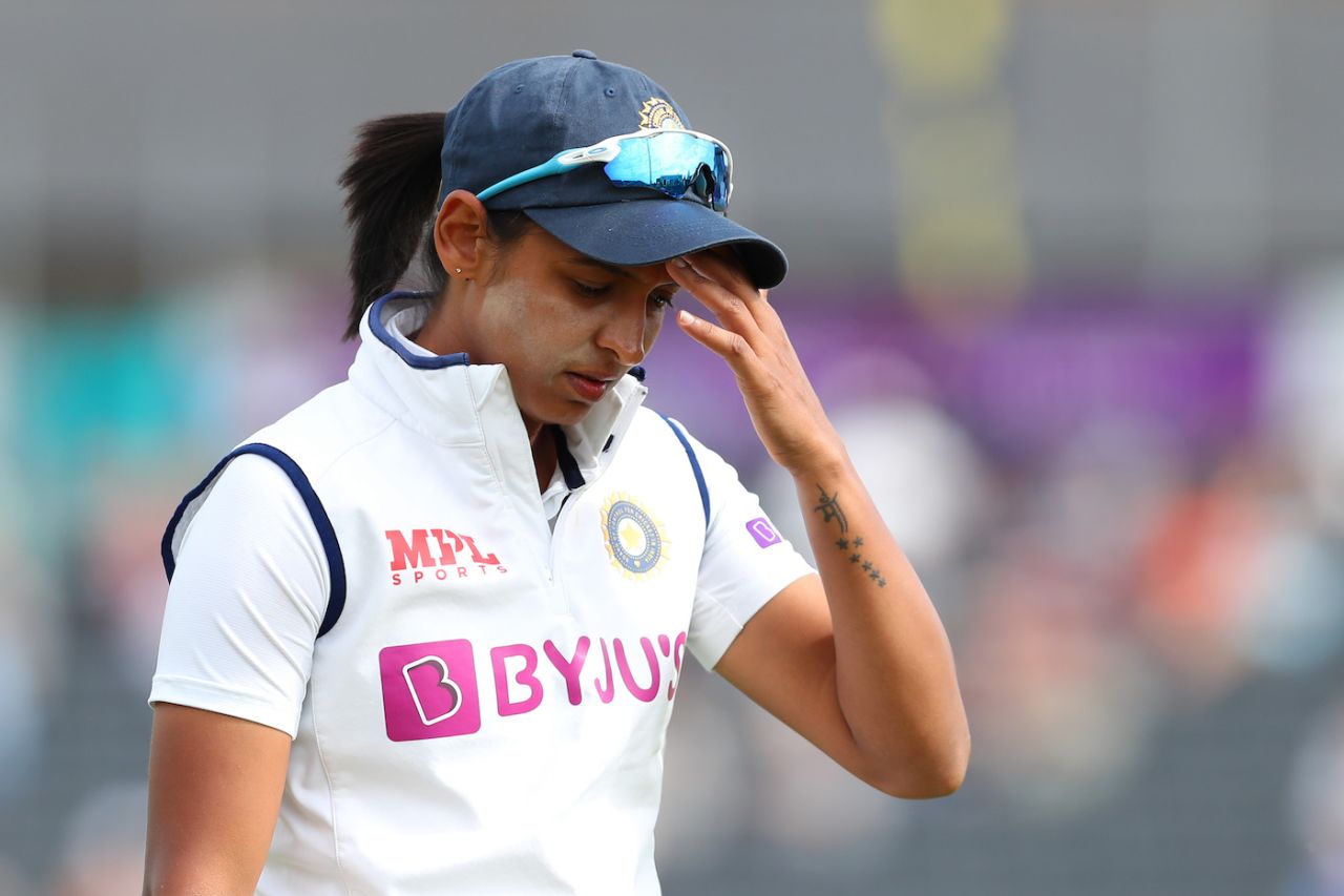 Harmanpreet Kaur is deep in thought, England vs India, Only Test, 1st day, Bristol, June 16, 2021