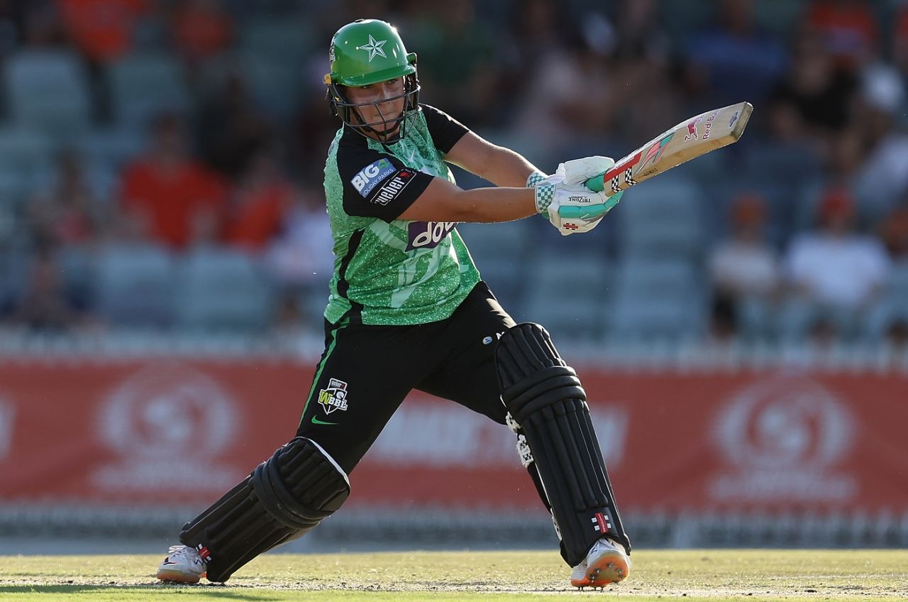 Alice Capsey was involved in a 101-run second-wicket stand with Sophia Dunkley, Perth Scorchers vs Melbourne Stars, WBBL 2023, Perth, November 22, 2023