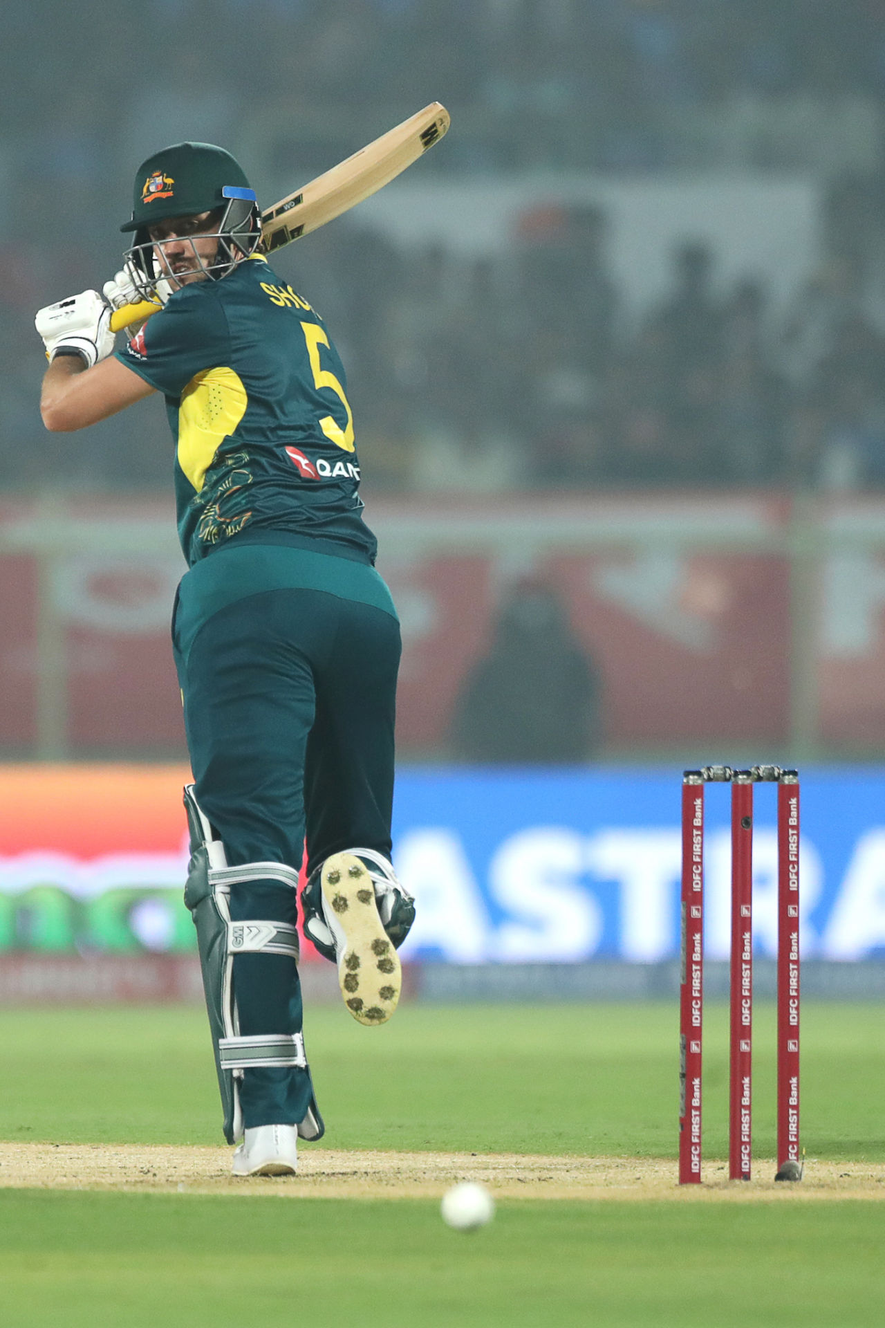 Matthew Short played a couple of good shots but didn't last too long , India vs Australia, 1st men's T20I, Visakhapatnam, November 23, 2023