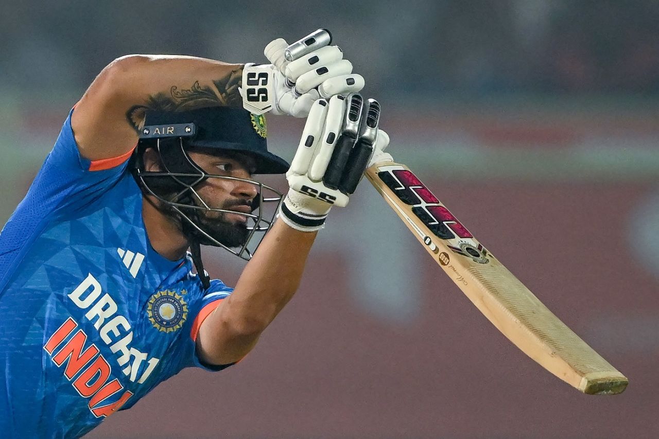 Rinku Singh hit four fours during his unbeaten match-winning stay, 1st men's T20I, India vs Australia, Visakhapatnam, November 23, 2023