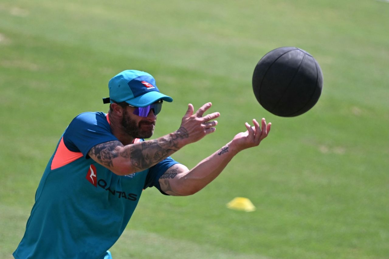 Matthew Wade in action during training, Thiruvananthapuram, November 25, 2023