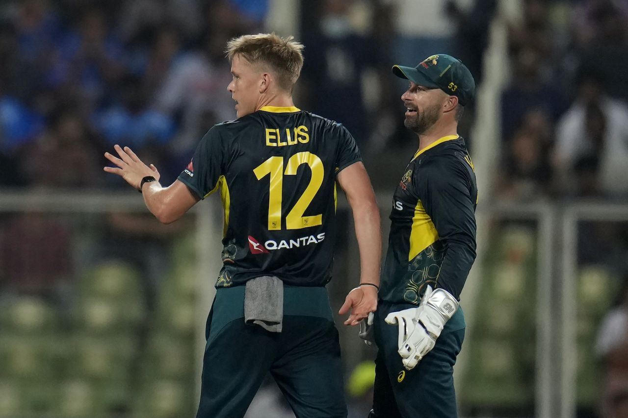 Nathan Ellis made the opening breakthrough, India vs Australia, 2nd Men's T20I, Thiruvananthapuram, November 26, 2023