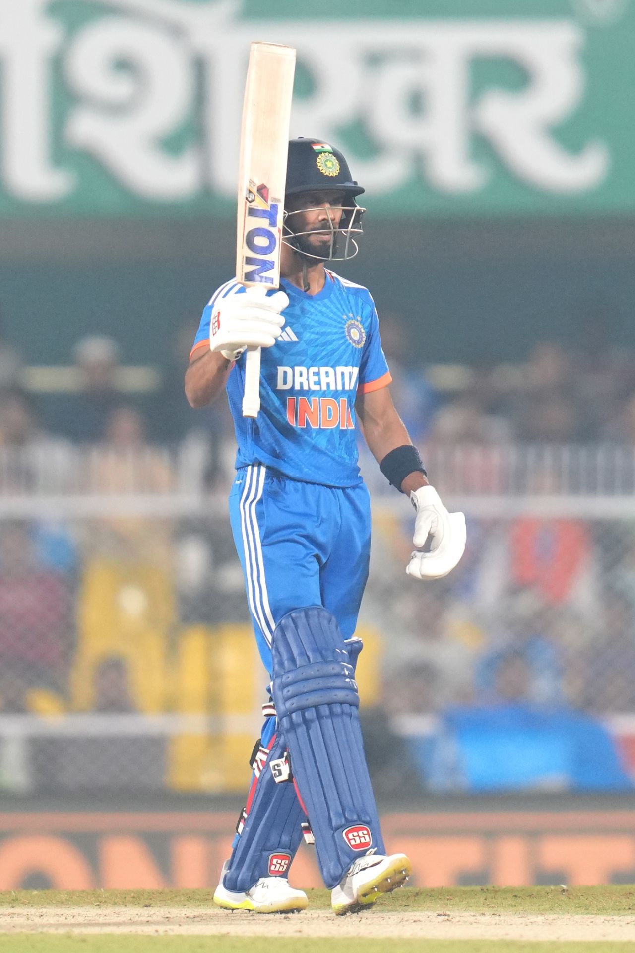 Ruturaj Gaikwad celebrates his fourth fifty-plus score in T20Is, India vs Australia, 3rd T20I, Guwahati, November 28, 2023