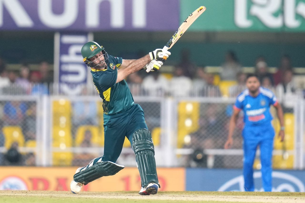 An attacking Glenn Maxwell kept Australia's hopes alive, India vs Australia, 3rd T20I, Guwahati, November 28, 2023