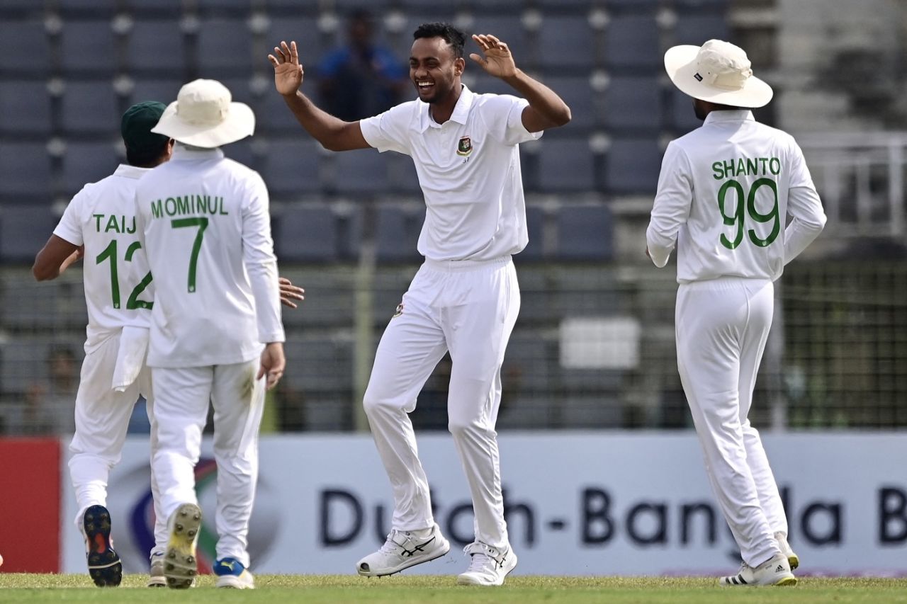 Being the lone Bangladesh seamer, Shoriful Islam tested New Zealand, Bangladesh vs New Zealand, 1st Test, second day, Sylhet, November 29, 2023