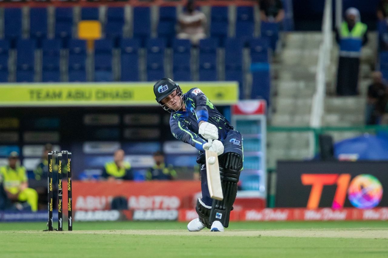 Jason Roy scored 84 off 39 balls, Bangla Tigers vs New York Strikers, Abu Dhabi T10, Abu Dhabi, November 29, 2023
