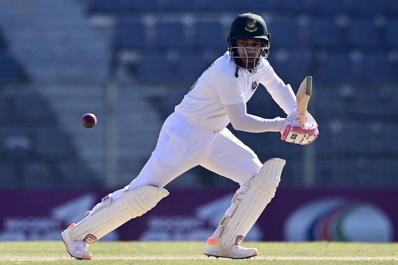 Mushfiqur Rahim completed a fine fifty on the fourth morning, Bangladesh vs New Zealand, 1st Test, fourth day, Sylhet, December 1, 2023