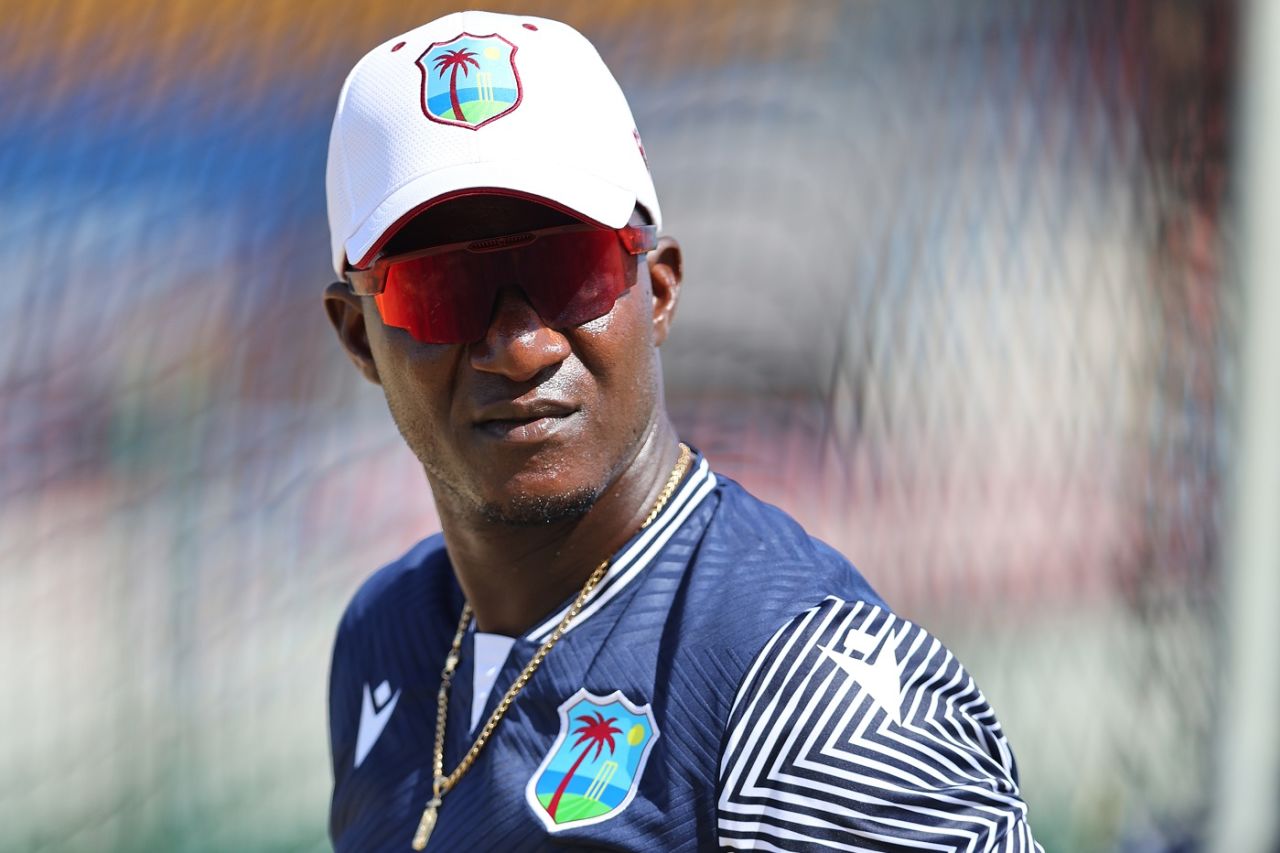 Daren Sammy oversees West Indies' practice session, North Sound, December 2, 2023