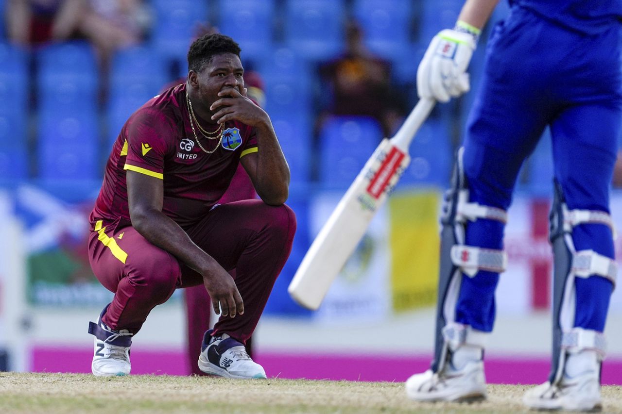Oshane Thomas made his comeback after two years without an international appearance, West Indies vs England, 1st ODI, Antigua, December 3, 2023