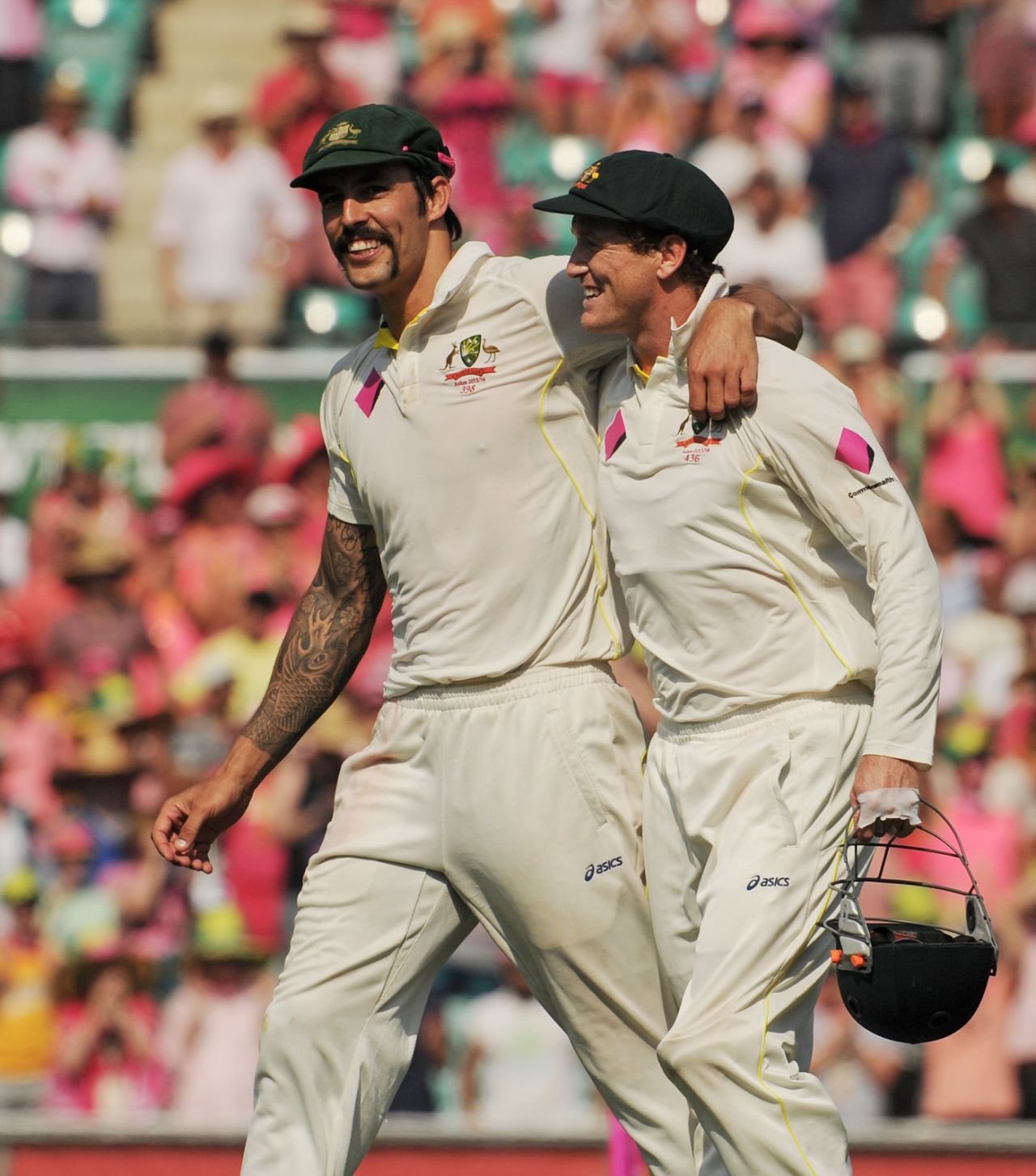 Former teammates Mitchell Johnson and George Bailey have fallen out