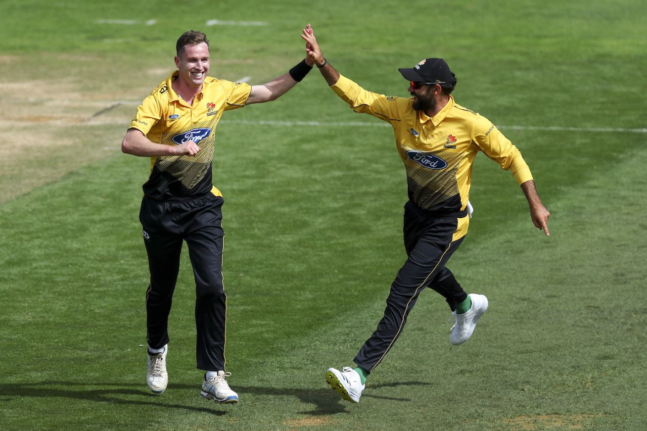 Adam Milne took 3 for 23 in nine overs for Wellington, Wellington vs Canterbury, Ford Trophy, Wellington, December 7, 2023