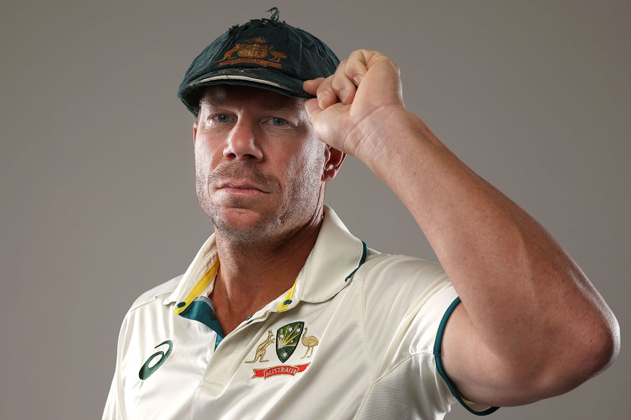 David Warner poses ahead of his final Test series, Perth, December 12, 2023