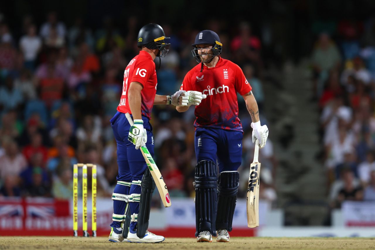 Jos Buttler and Phil Salt started brightly in the powerplay, West Indies vs England, 1st T20I, Bridgetown, December 12, 2023
