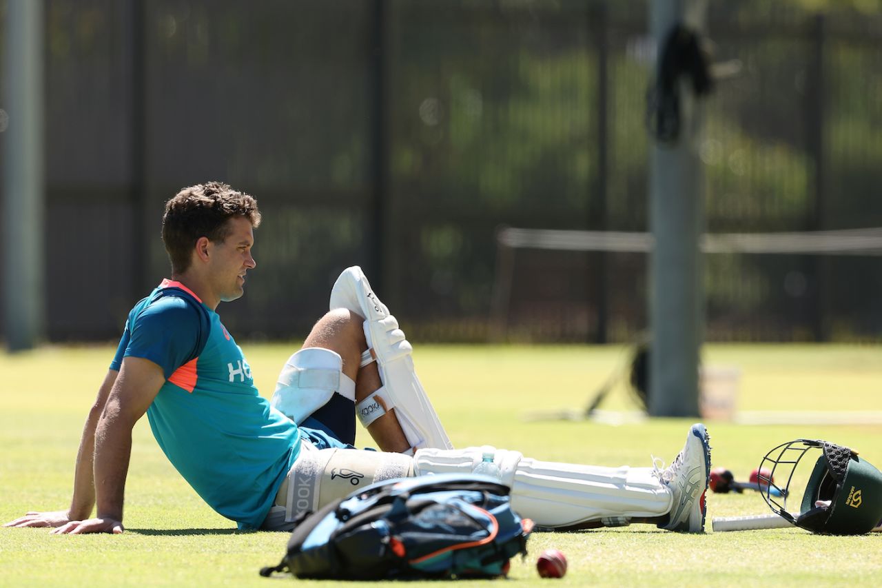 Alex Carey at a net session on the eve of the first Test, Perth, December 13, 2023