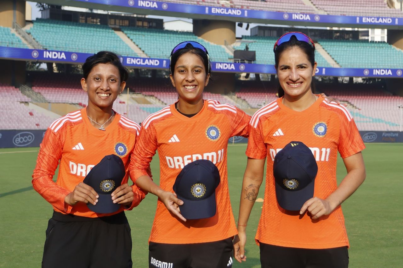 Satheesh Shubha, Jemimah Rodrigues and Renuka Thakur made their Test debut against England, India Women vs England Women, Only Test, DY Patil Stadium, Mumbai, 1st day, December 14, 2023