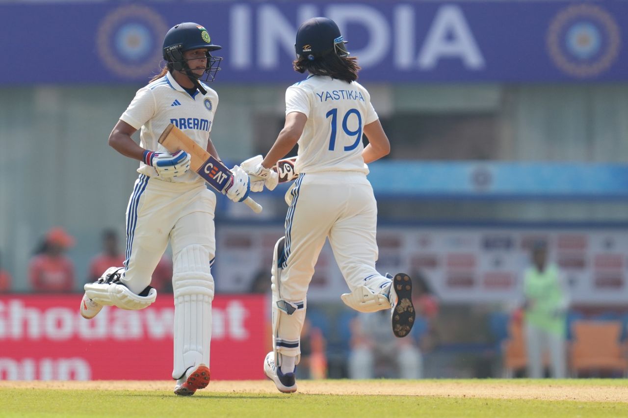 Harmanpreet Kaur and Yastika Bhatia had a steady stand, India Women vs England Women, Only Test, DY Patil Stadium, Mumbai, 1st day, December 14, 2023