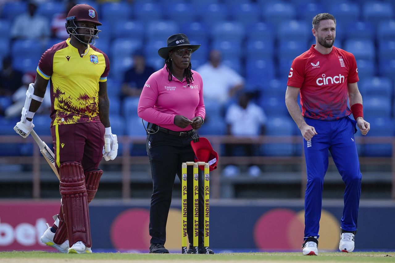 Jacqueline Williams was standing in her first T20I between Full Members, West Indies vs England, 2nd T20I, Grenada, December 14, 2023