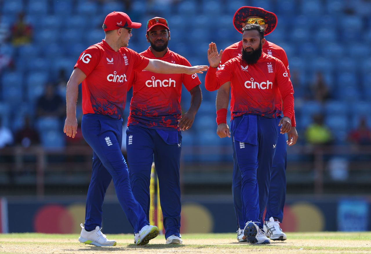Adil Rashid had superb figures of 2 for 11, West Indies vs England, 2nd T20I, Grenada, December 14, 2023