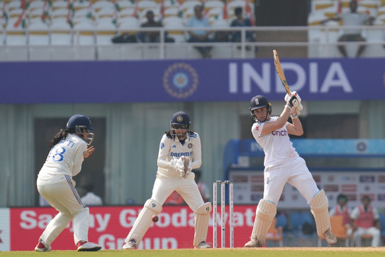 Nat Sciver-Brunt was aggressive from the moment she walked out, India Women vs England Women, Only Test, DY Patil Stadium, Mumbai, 2nd day, December 15, 2023