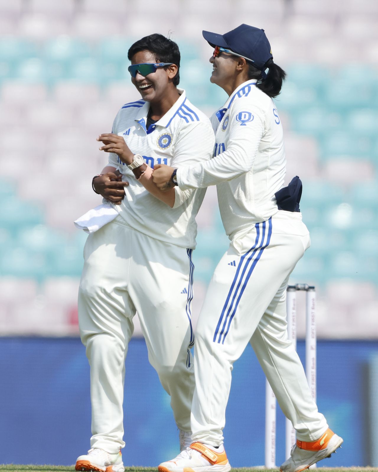 Deepti Sharma struck with her second ball of the Test, India Women vs England Women, Only Test, DY Patil Stadium, Mumbai, 2nd day, December 15, 2023