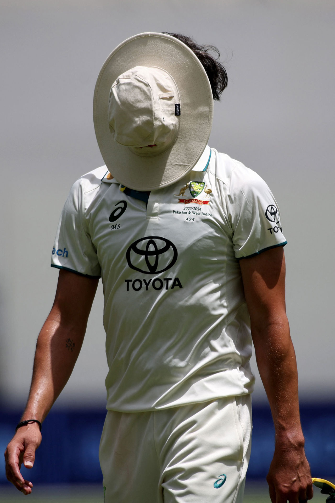 Mitchell Starc had some problems with the second new ball, Australia vs Pakistan, 1st Test, Optus Stadium, Perth, 3rd day, December 16, 2023