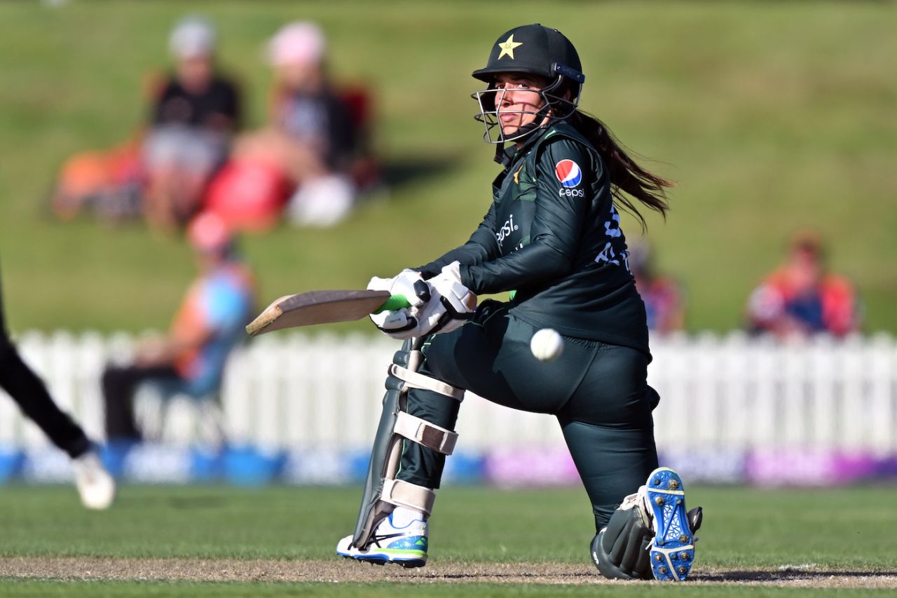 Aliya Riaz was solid after the openers were dismissed, New Zealand vs Pakistan, 3rd women's ODI, Christchurch, December 18, 2023